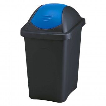 Ecoponto Preto com Tampa Azul 30L