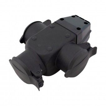 Ficha Tripla com Prote��o Borracha