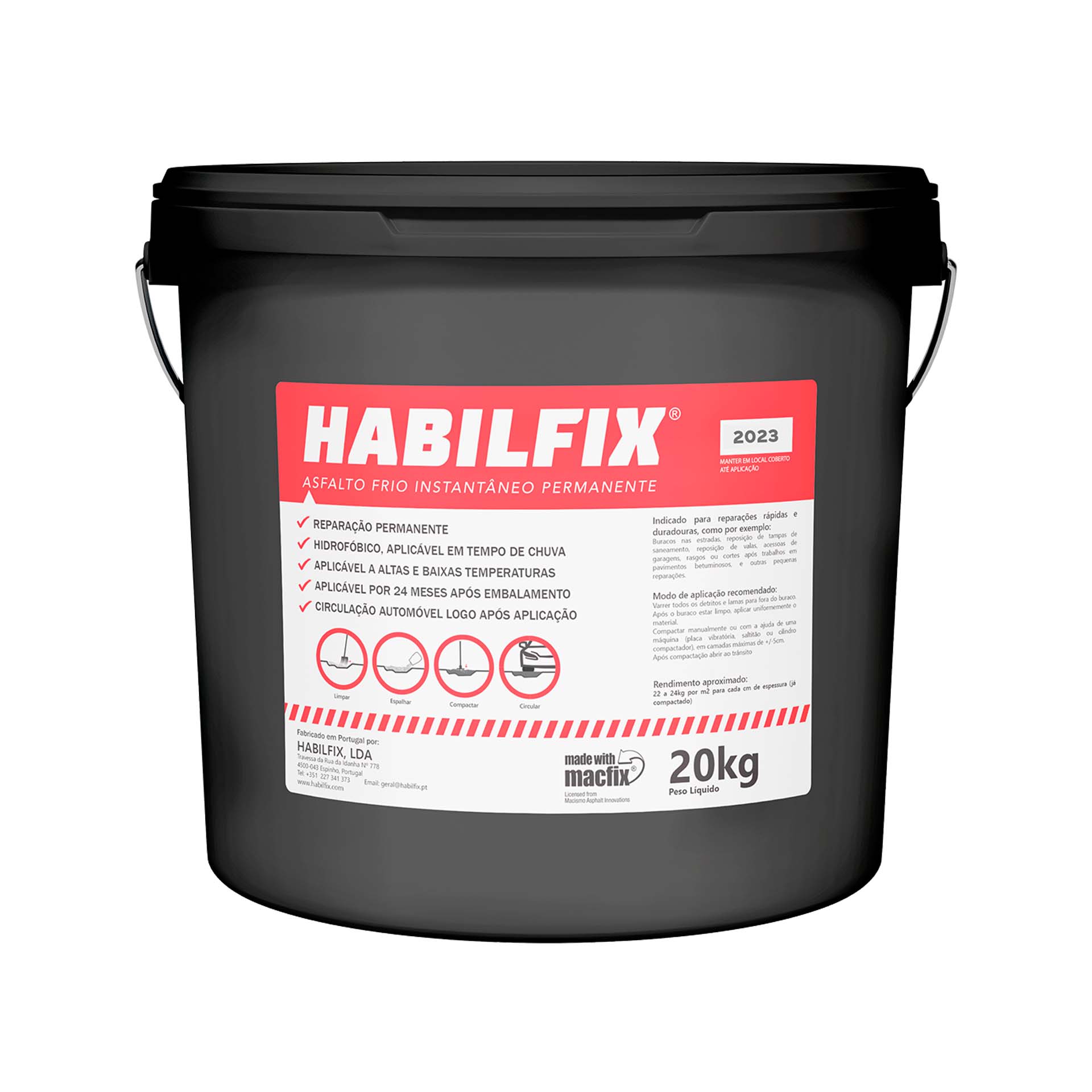 Asfalto a Frio Balde 20Kg Habilfix