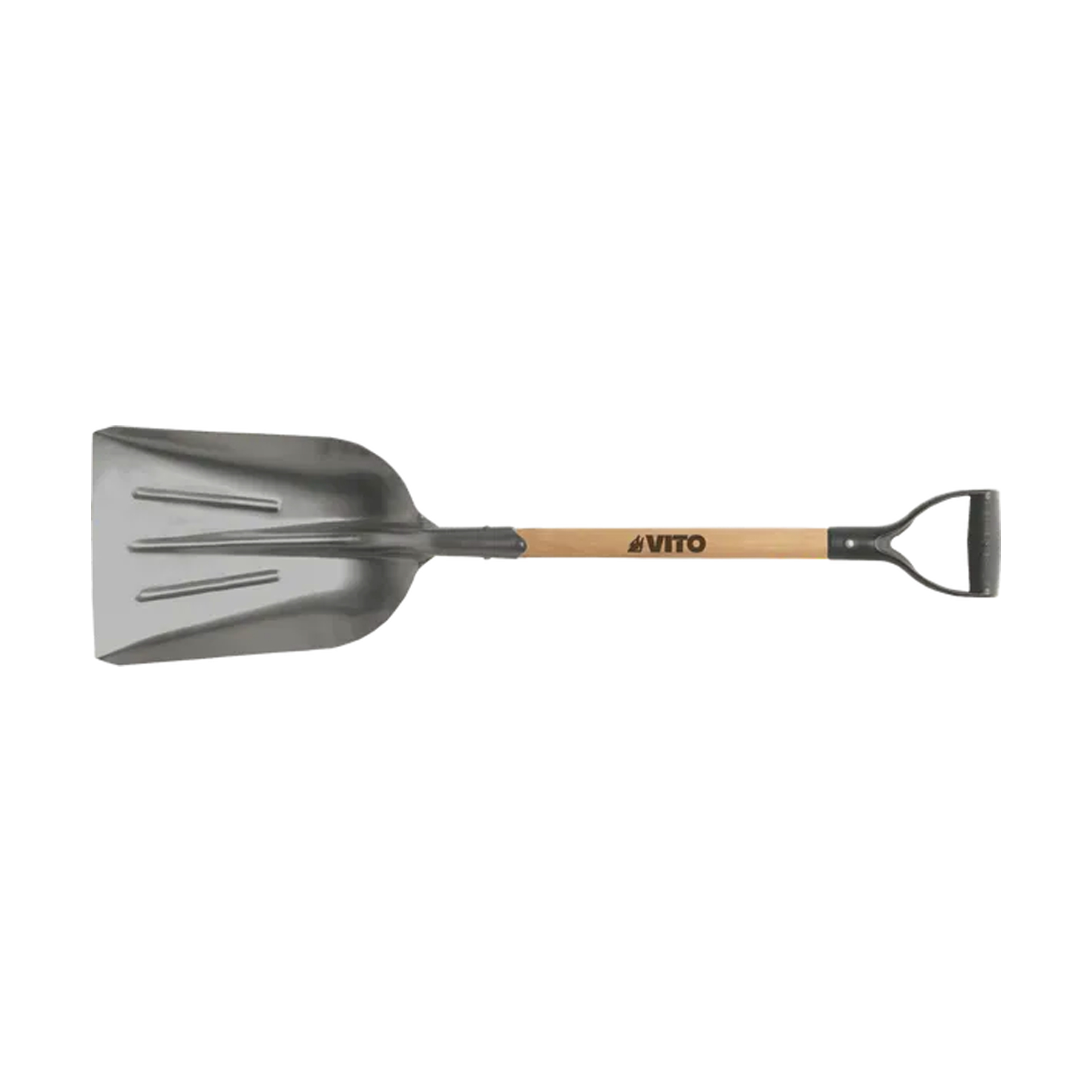 Pá de Alumínio com Cabo Madeira Punho Plástico Vito