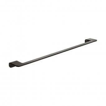 Toalheiro Barra de Colar Onyx Alum�nio Preto 64cm Tatay