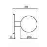 Puxador Porta Duplo com Roseta 8004/60mm Inox Globallock Puxador Porta Duplo com Roseta 8004/60mm Inox Globallock