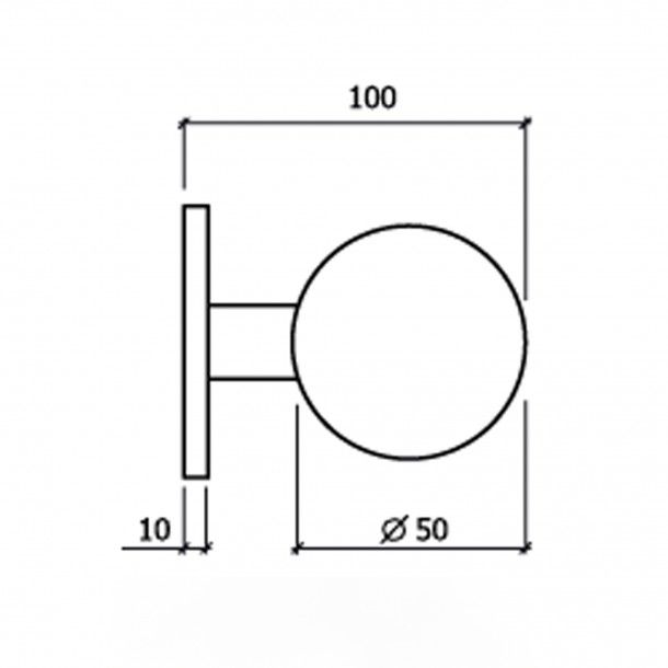 Puxador Porta Duplo com Roseta 8004/60mm Inox Globallock