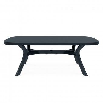 Mesa de Jardim Retangular Extens�vel Bolivia Antracite 190/250x105cm