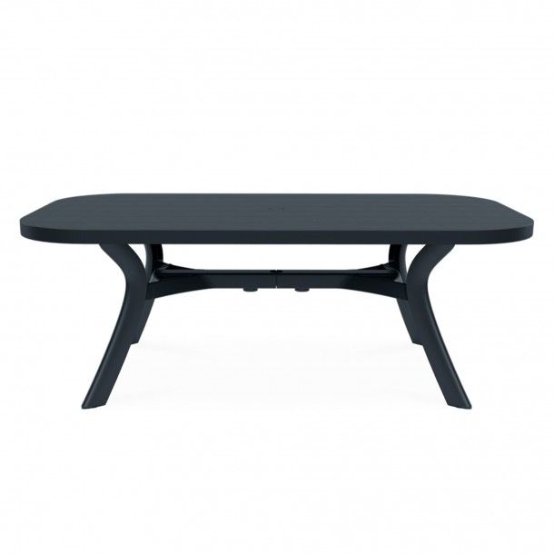 Mesa de Jardim Retangular Extens�vel Bolivia Antracite 190/250x105cm