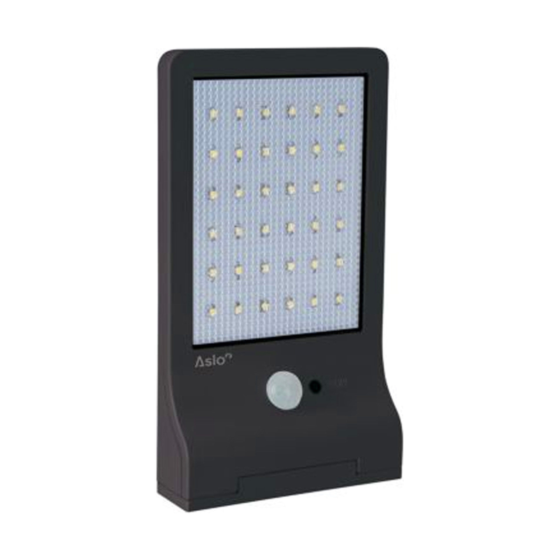 Aplique Solar com Sensor Preto Aslo