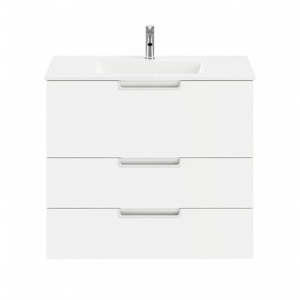 M�vel Casa de Banho Dedicato com Lavat�rio 80x73x45cm Branco Banhoazis