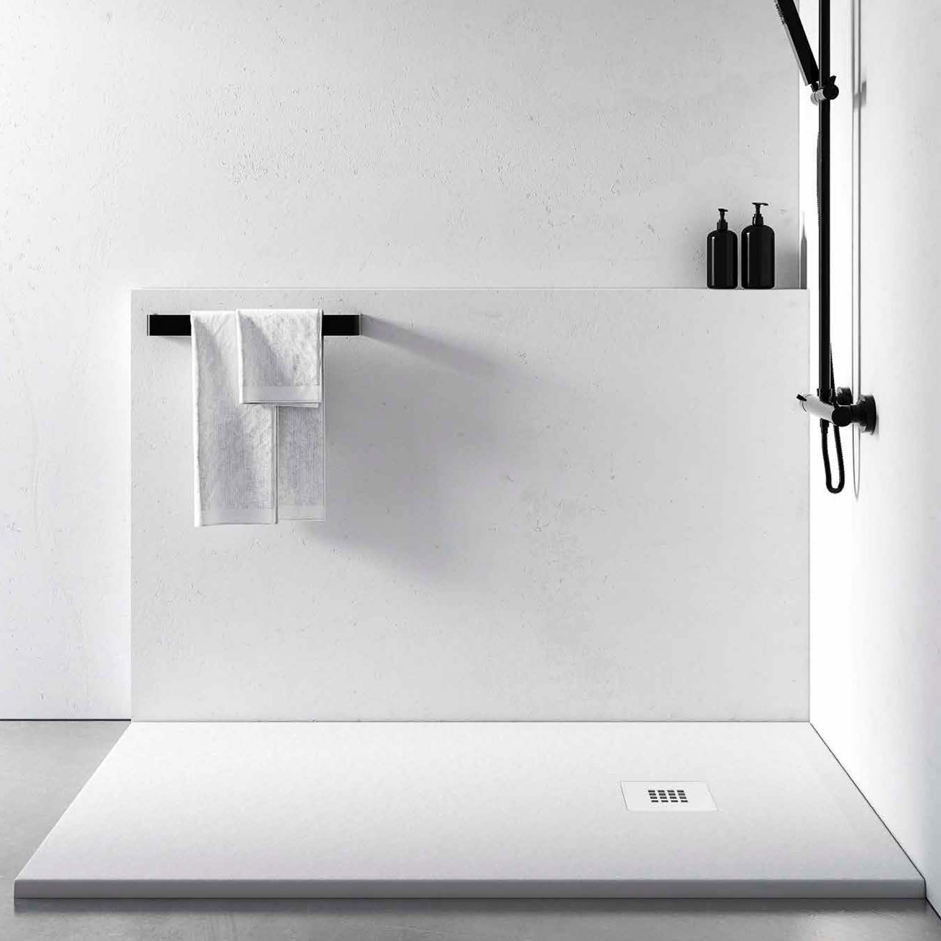 Base de Duche 80x90x3cm Gel Coat Next Branco Aquore