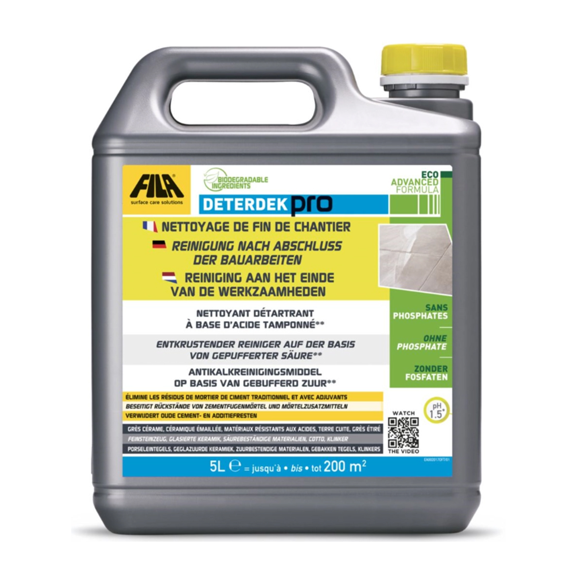 Detergente Desincrustante Deterdek Pro 5L Fila