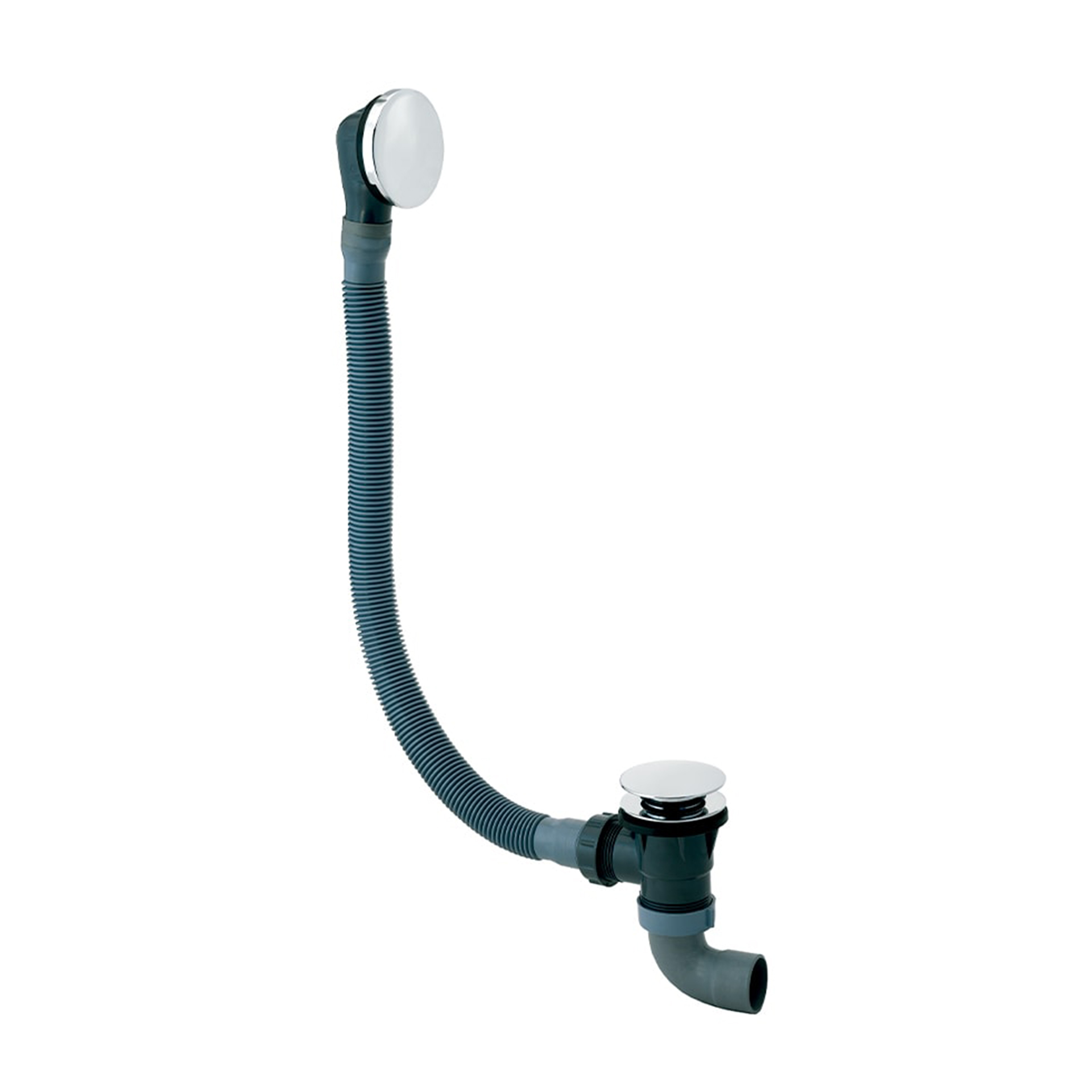 Válvula de Banheira Clic Clac PVC Cromada