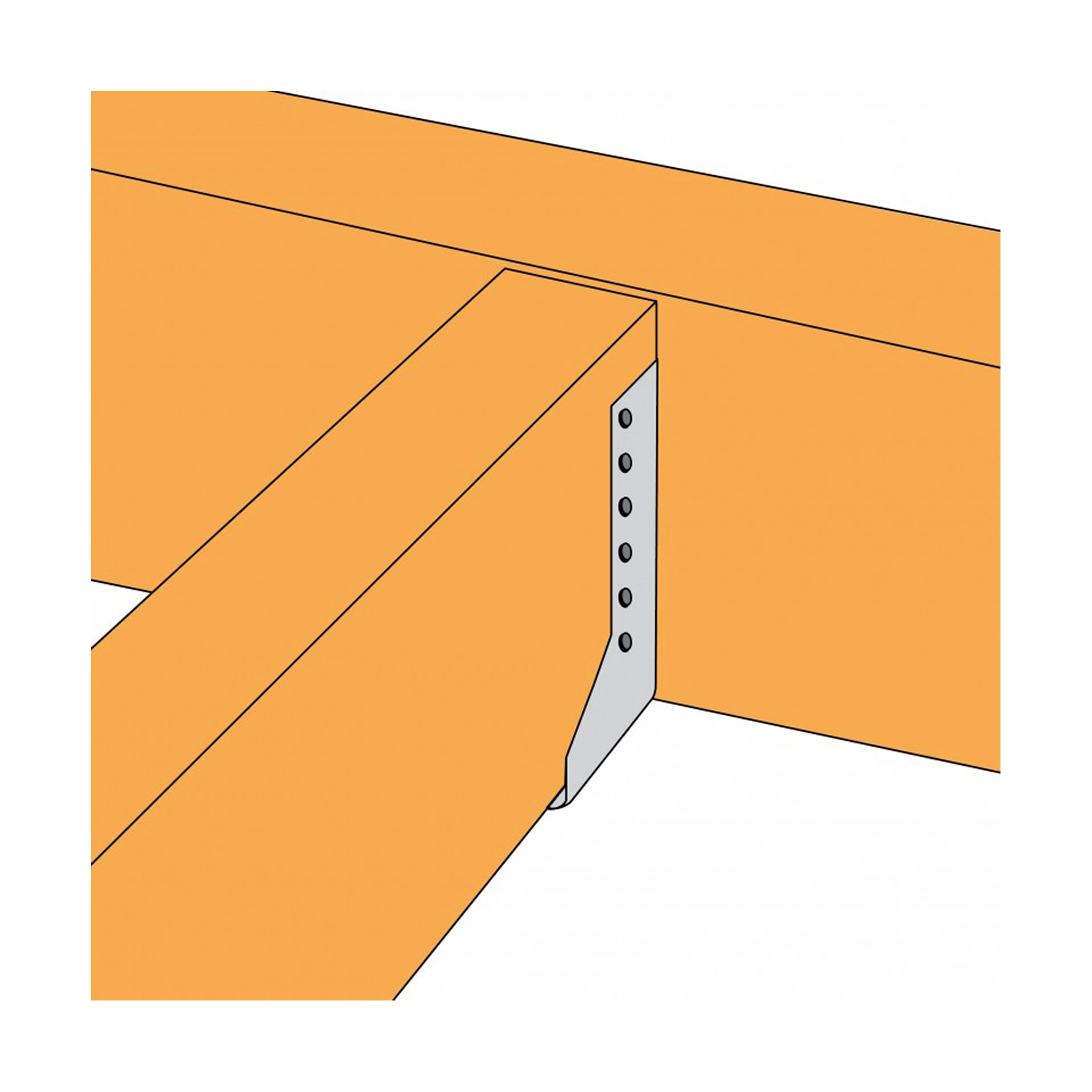 Suporte em U Abas Interiores 300x80mm