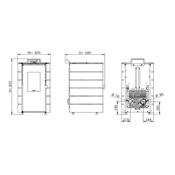 Salamandra a Pellets 6KW Europa Solzaima