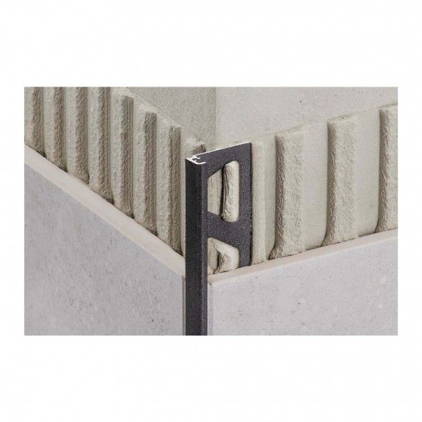 Perfil de Acabamento para Cer�mica Jolly-TSBG Lacado Cinza Pedra 2,50m Schluter