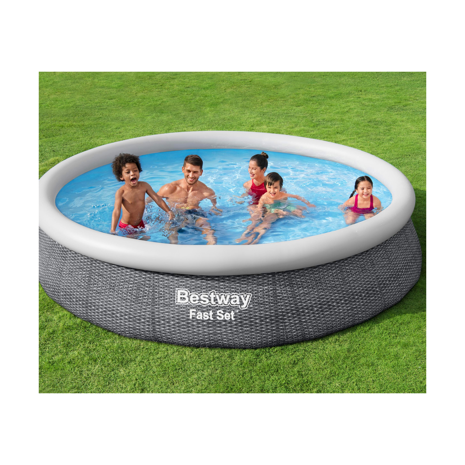 Piscina Bestway Fast Set 366x76cm Insuflável Redonda