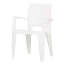 Cadeira de Resina com Bra�os Branca Elegance Joluce