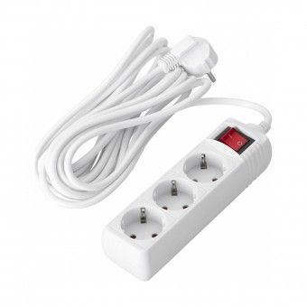 Extens�o Tripla com Interruptor Branca