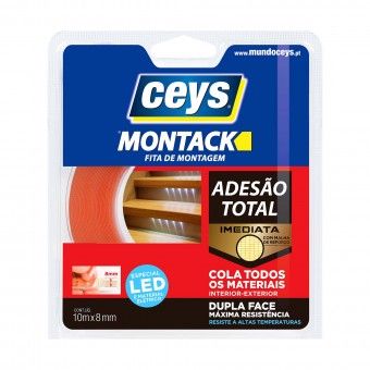 Fita Dupla Face para Leds 8mmx10M Ceys