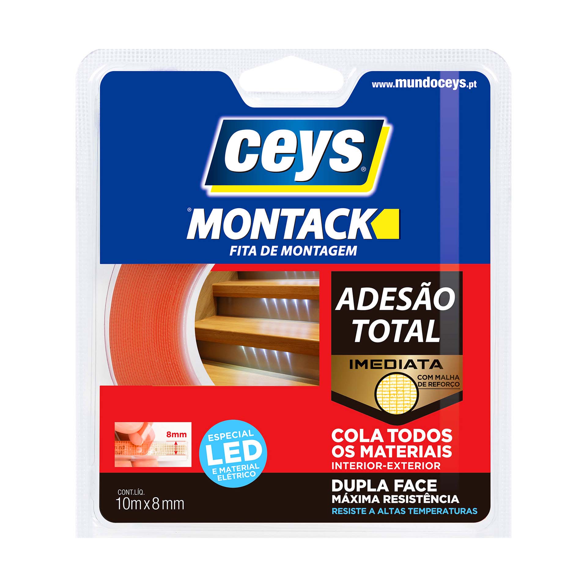 Fita Dupla Face para Leds 8mmx10M Ceys