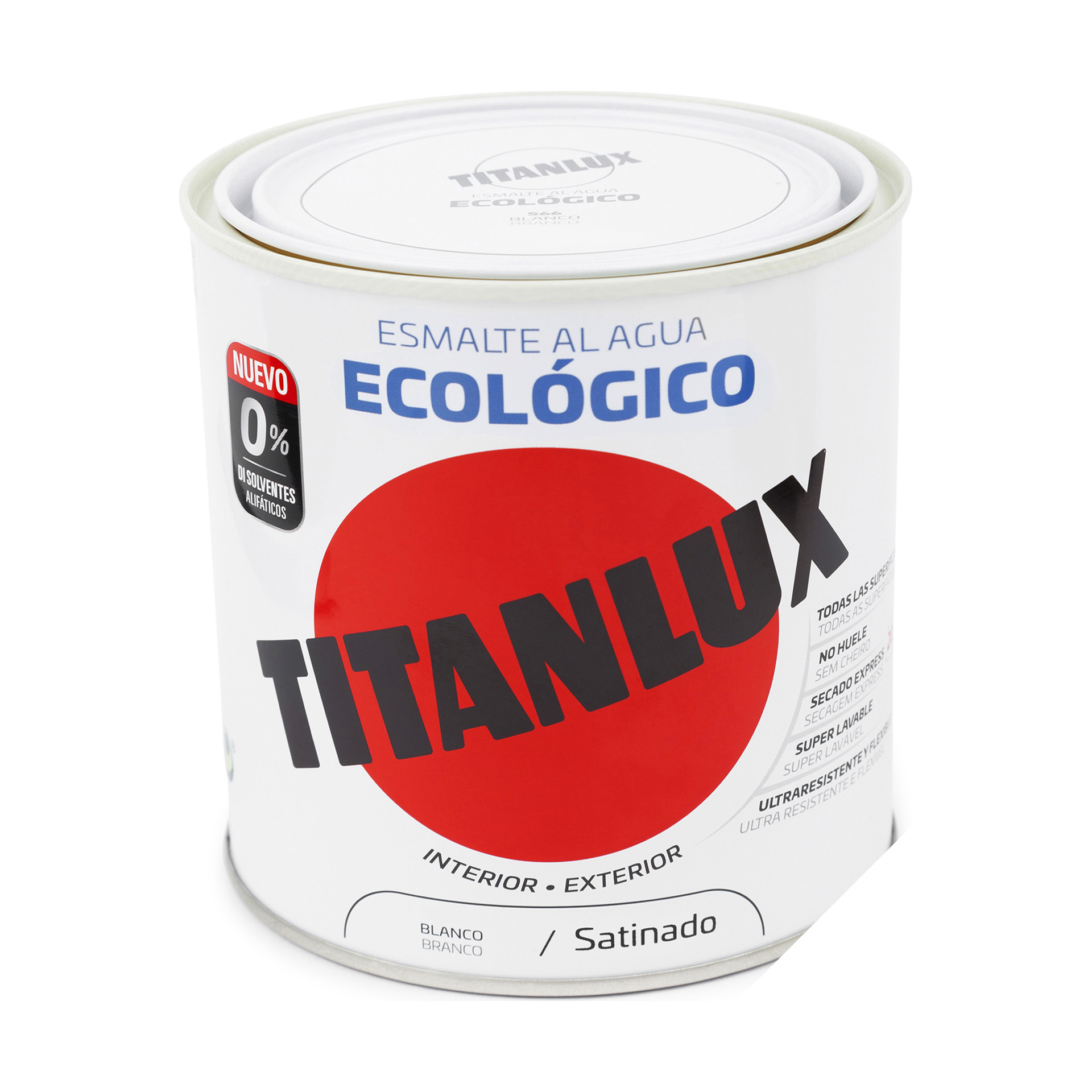 Esmalte Ecológico Base Água Acetinado Titanlux Branco 250ml