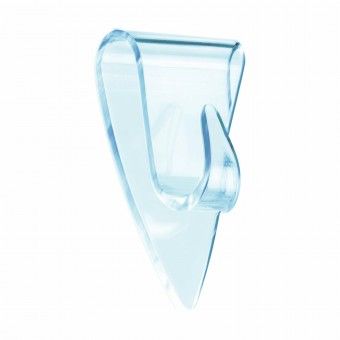 Cabide de Parede Adesivo 20x35x12mm PVC Transparente Tesa 5 Uni