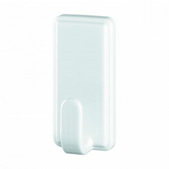 Cabide de Parede Adesivo 22x58x28mm PVC Branco Tesa 2 Uni