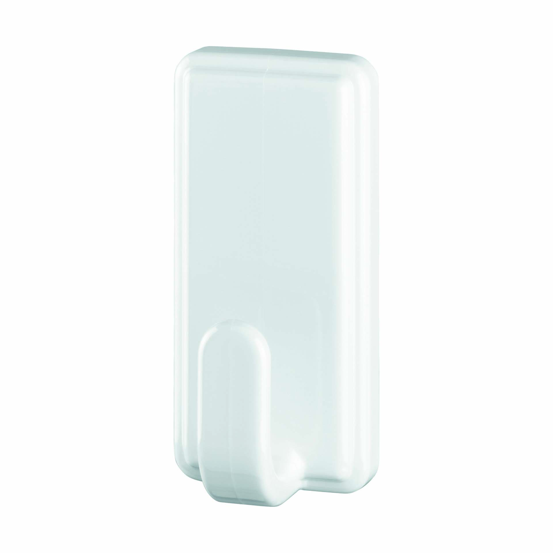 Cabide de Parede Adesivo 22x58x28mm PVC Branco Tesa 2 Uni