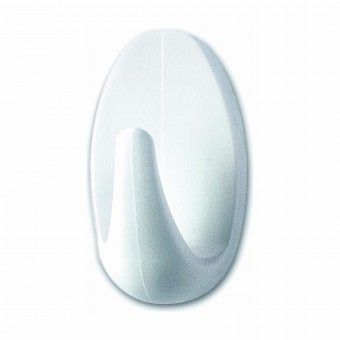 Cabide de Parede Adesivo 26x45x17mm PVC Branco Tesa 3 Uni