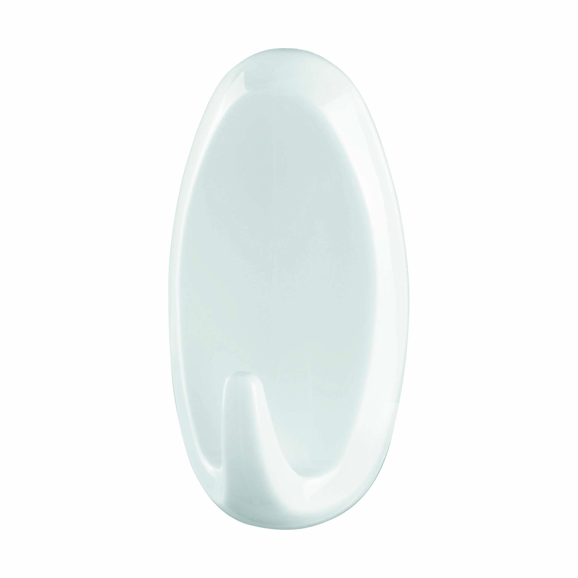 Cabide de Parede Adesivo 37x69x23mm PVC Branco Tesa 2 Uni