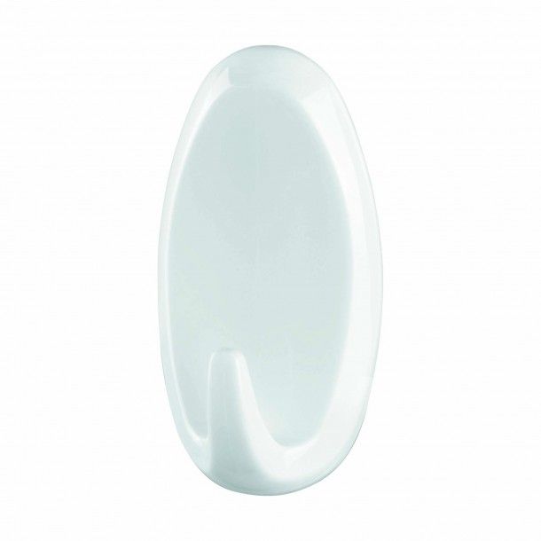 Cabide de Parede Adesivo 37x69x23mm PVC Branco Tesa 2 Uni