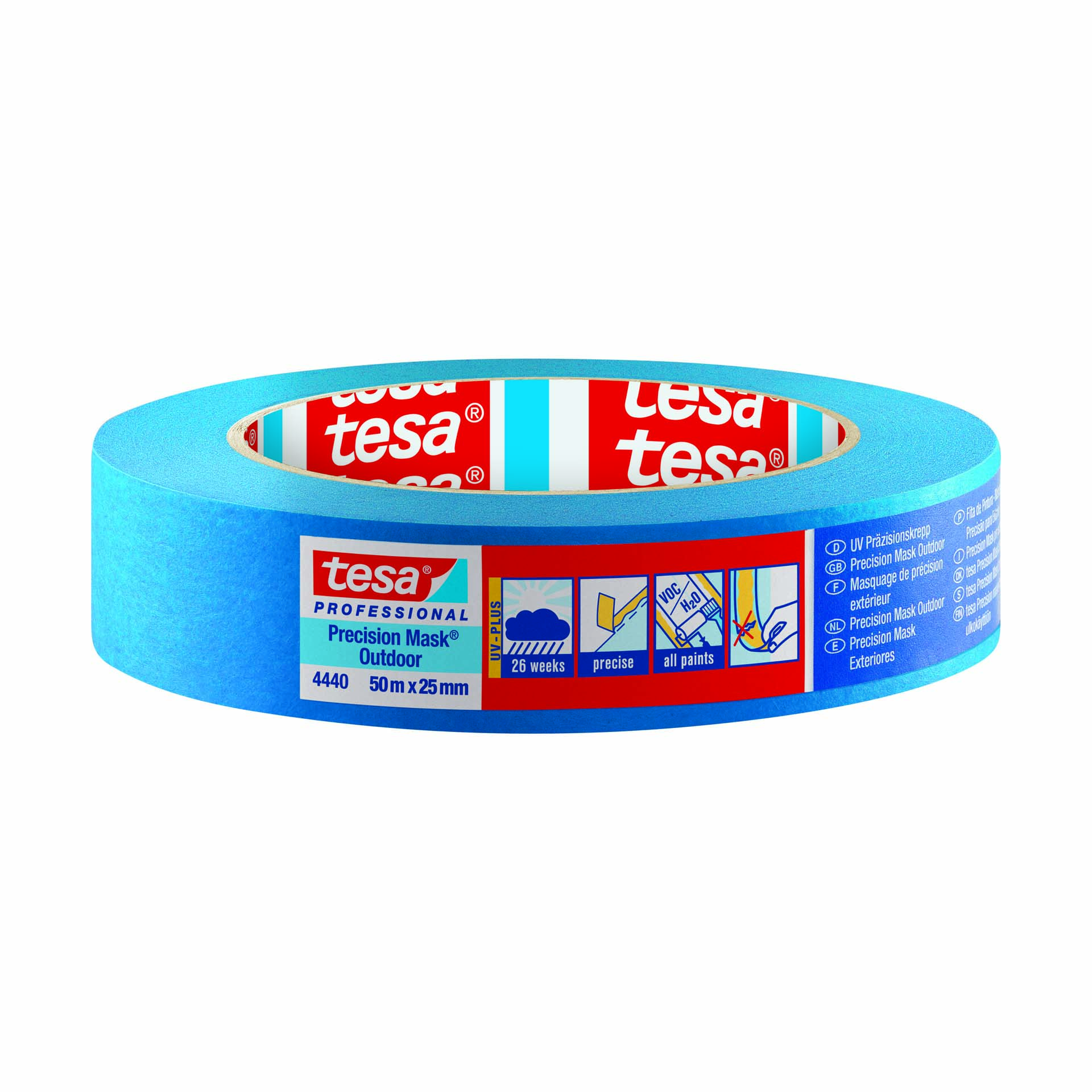 Fita Adesiva de Proteção Papel 25mm 50M Azul Tesa