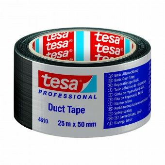 Fita Adesiva Americana de Tecido 50mm 25M Preta Tesa 4610