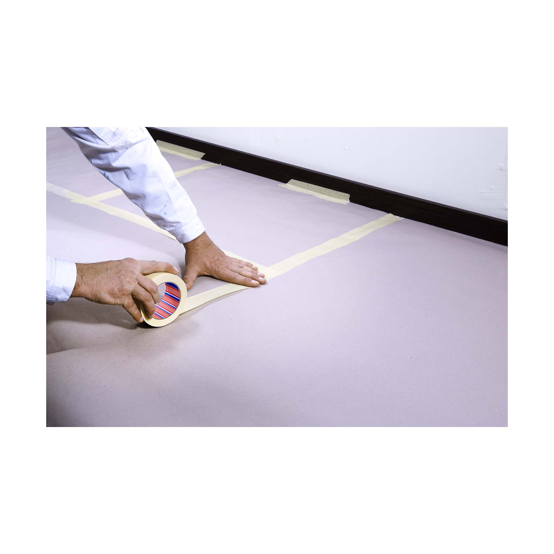 Fita Adesiva de Proteção Papel Lisa 19mm 50M Creme Tesa