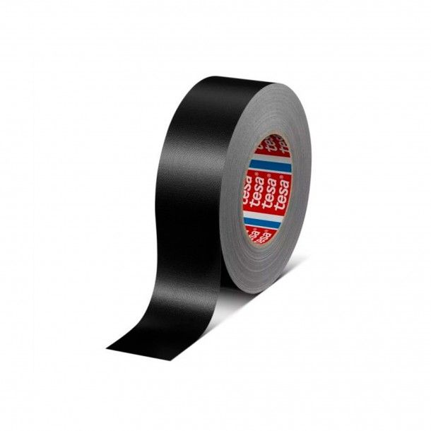 Fita Adesiva Americana de Tecido 50mm 25M Preta Tesa 4688