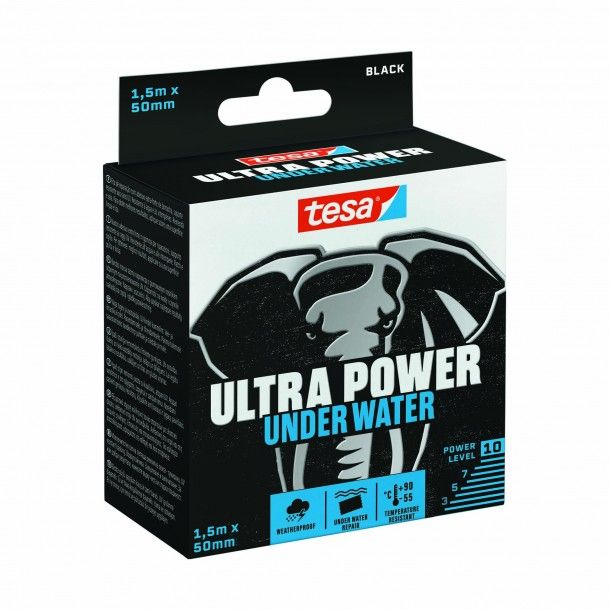 Fita Reparadora Ultra Power 50mm 1.5M Borracha Preta Tesa