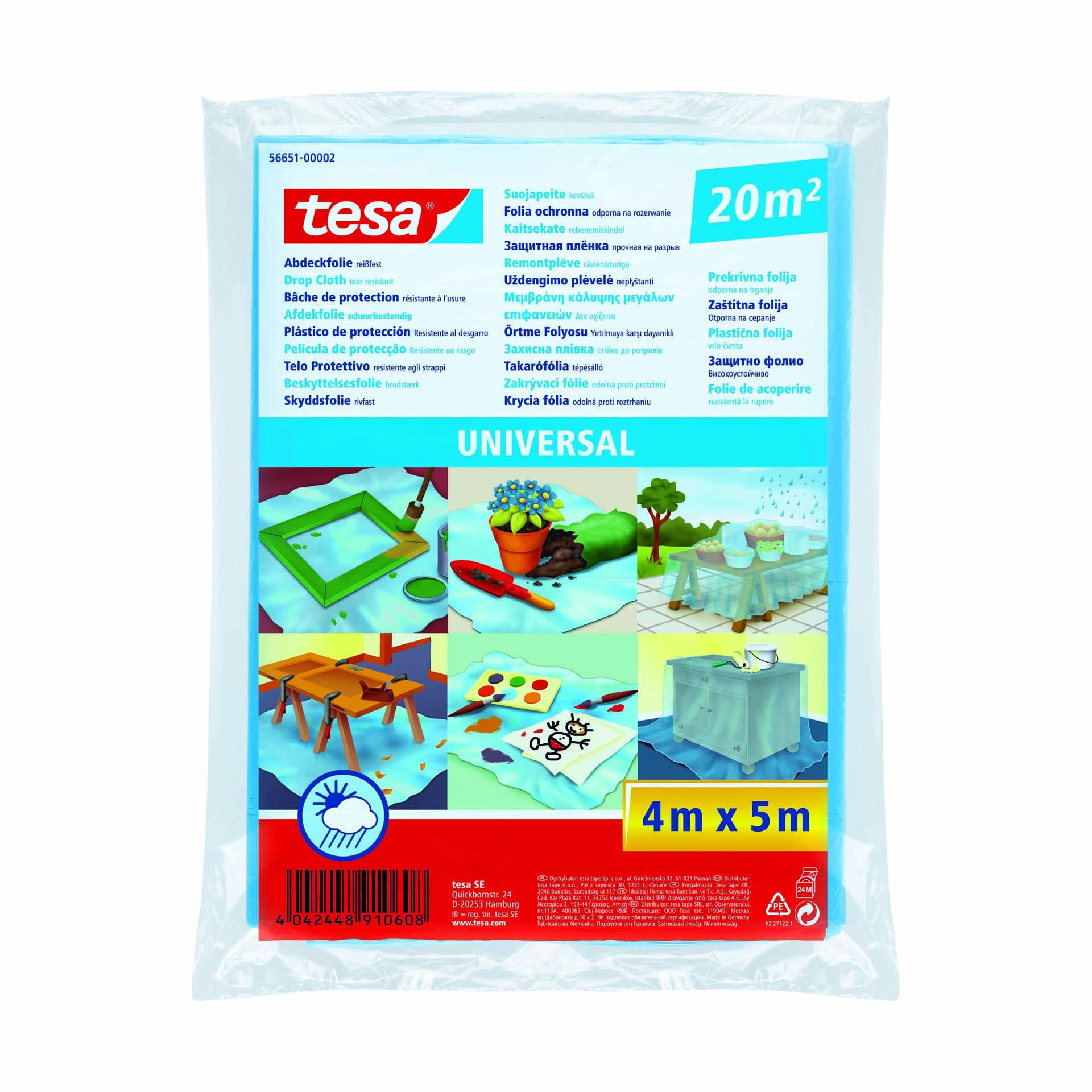 Cobertura de Proteção Plástico Azul 7my 4x5M