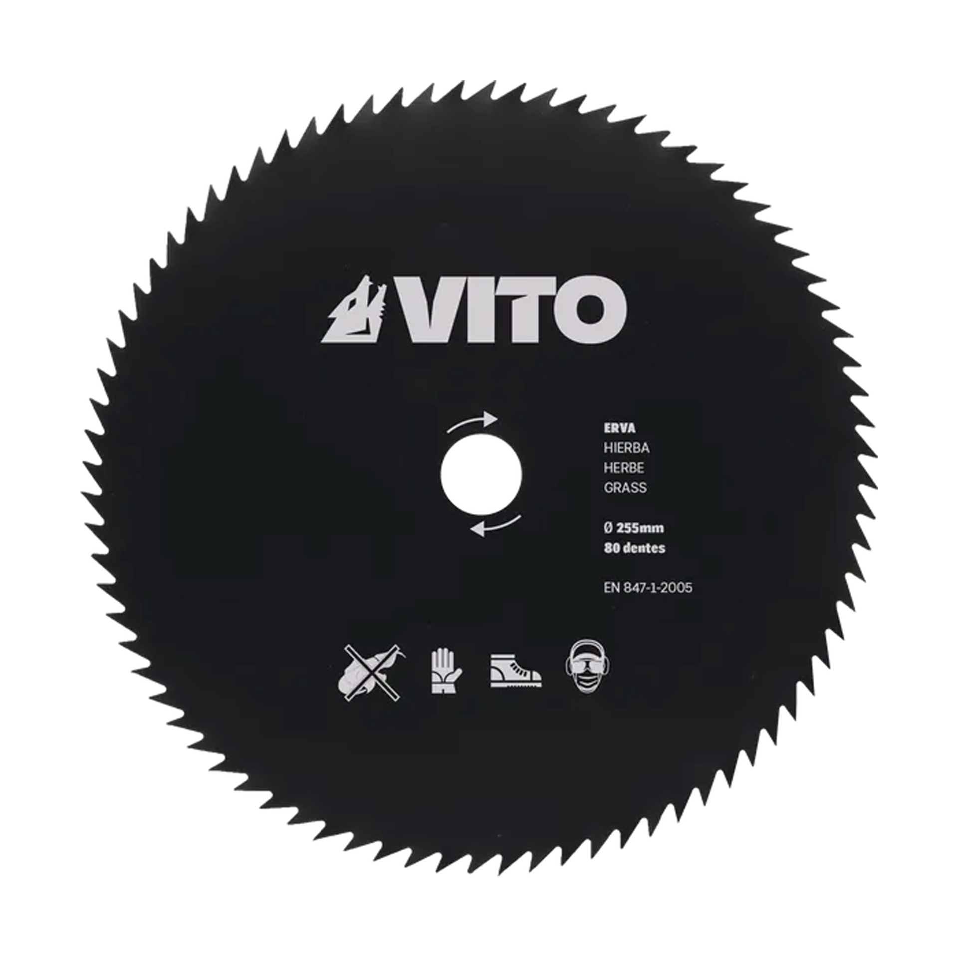 Disco de Corte para Roçadora 80 Dentes 255x1,4x25,4mm Vito