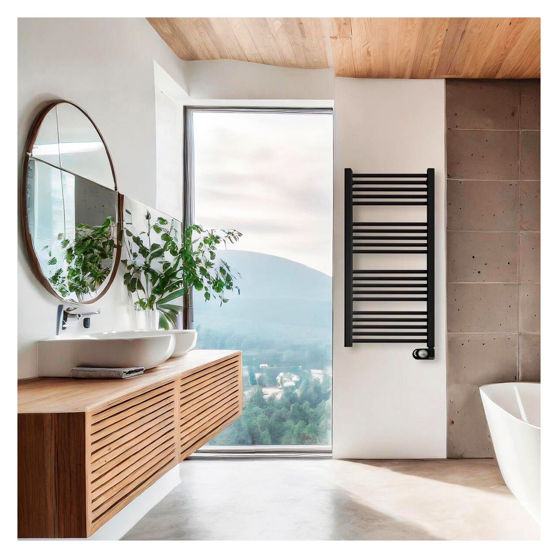 Toalheiro Elétrico 750W Preto Noor HJM