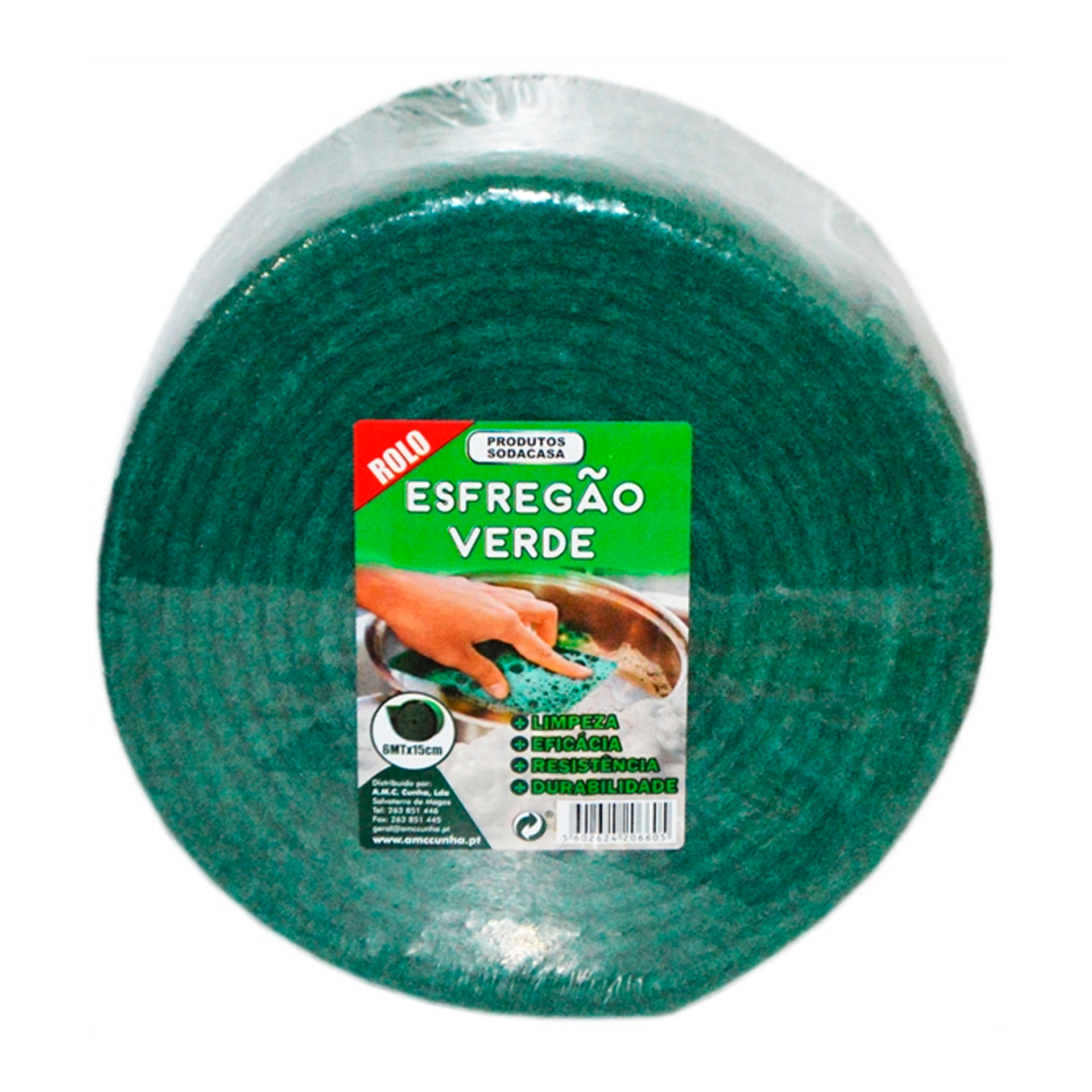 Rolo de Esfregão Verde 6M