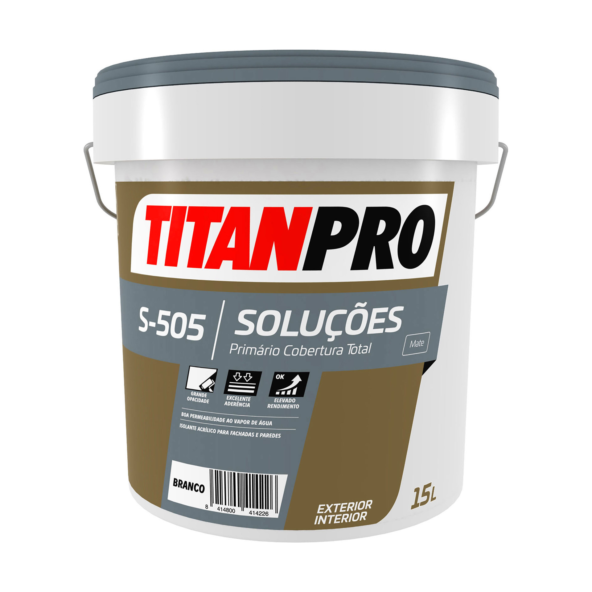 Tinta Primário S505 Branco Mate 15L - Titan Pro