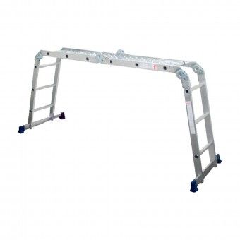 Escada Articulada Multiusos com Plataforma 4x3 Degraus Mader