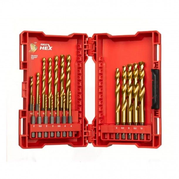 Conjunto de 19 Brocas Metal 2/10mm Milwaukee