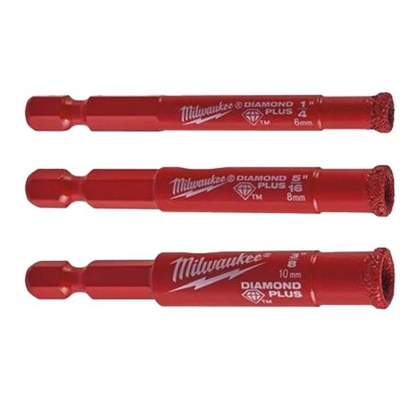 Conjunto de 3 Brocas Craneana 6/10mm Milwaukee