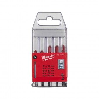 Conjunto de 5 Brocas para Vidro 4/8mm Milwaukee