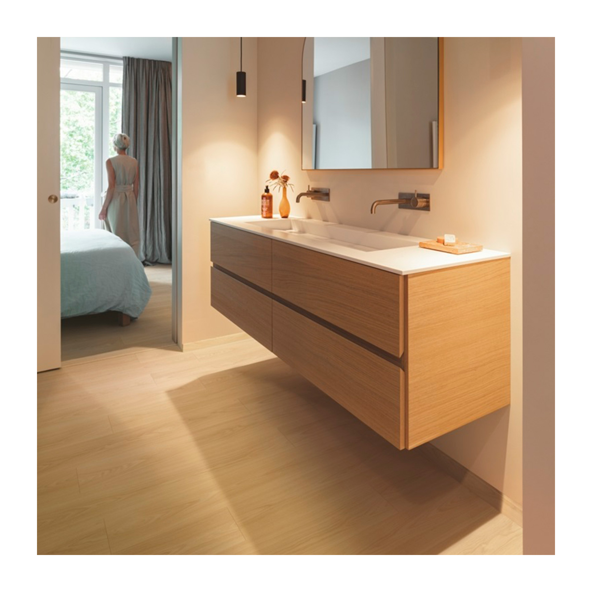 Pavimento Flutuante AC4 Classic Carvalho Castanho Clareado 1200x190x8mm Quick-Step