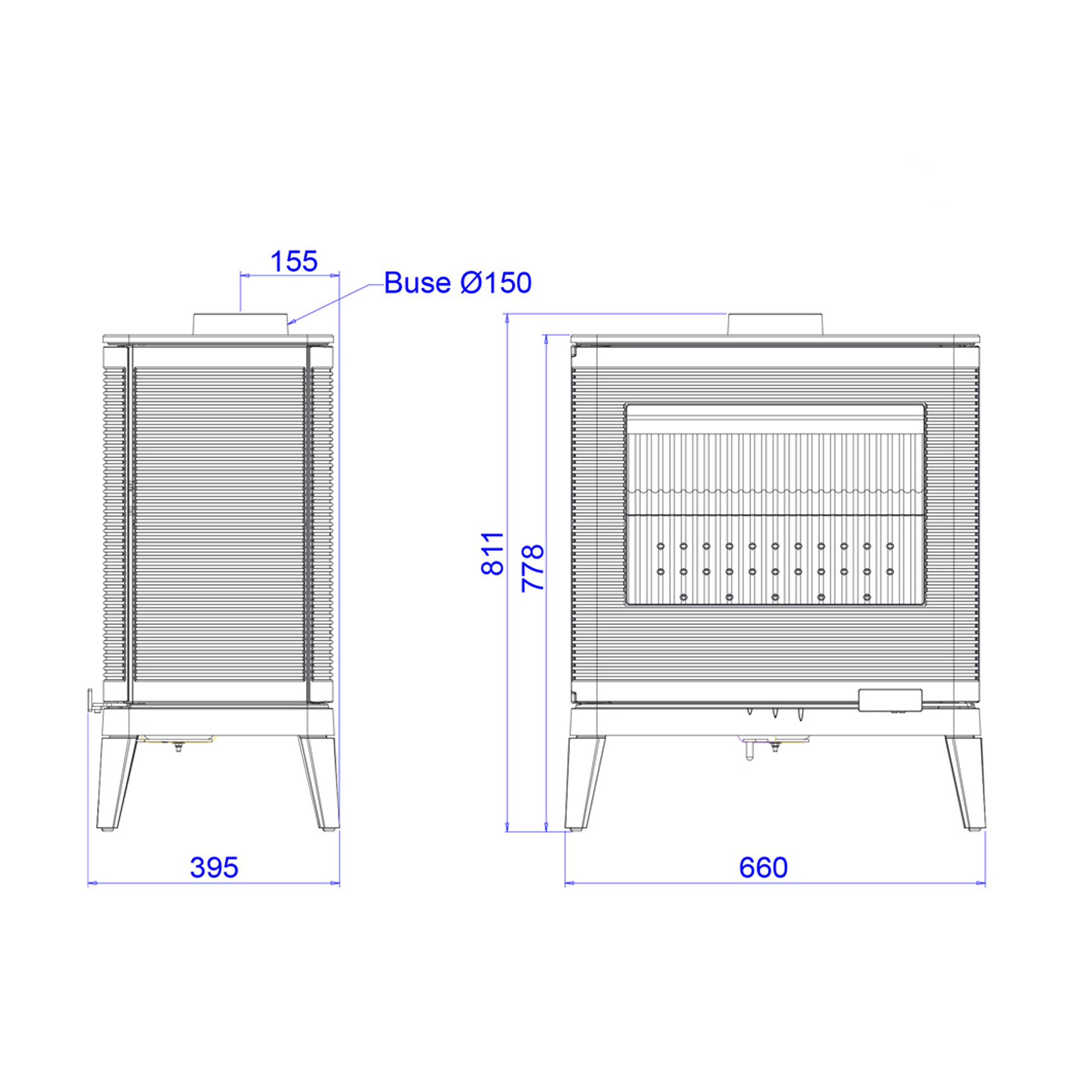 Salamandra a Lenha 9KW Kazan Zen Invicta