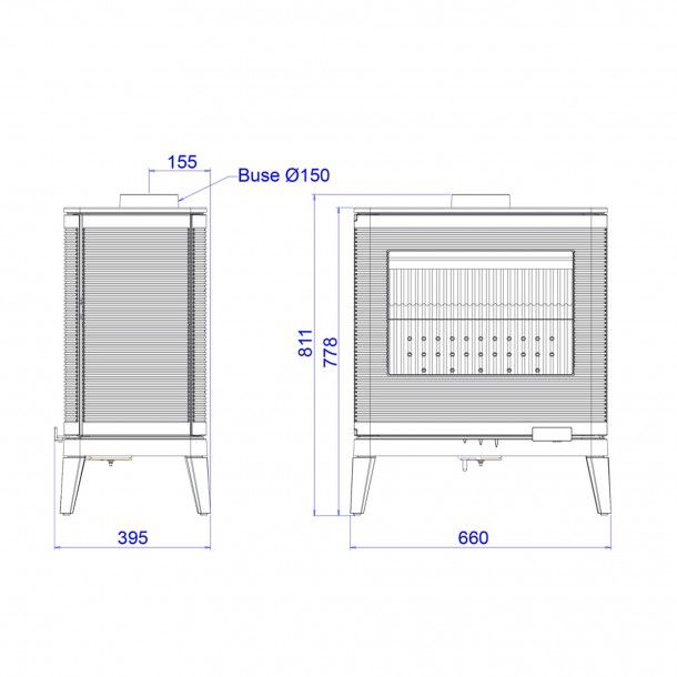 Salamandra a Lenha 9KW Kazan Zen Invicta