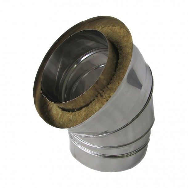 Curva Dupla Inox 45� � 80/130mm