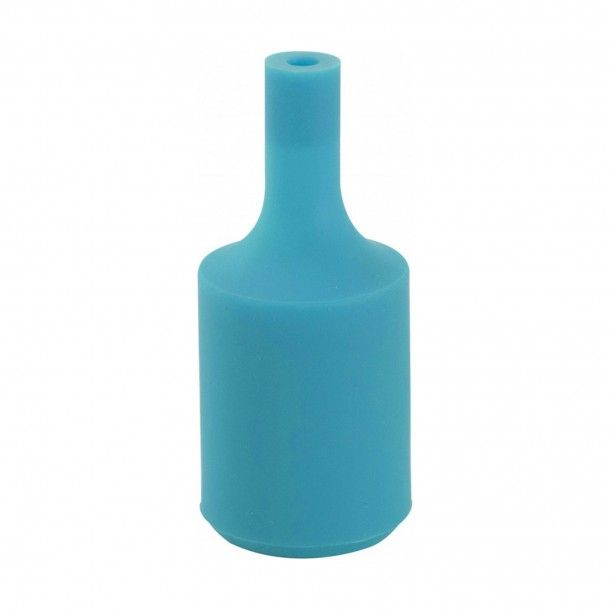 Casquilho Silicone para L�mpada E27 Azul Pav�o