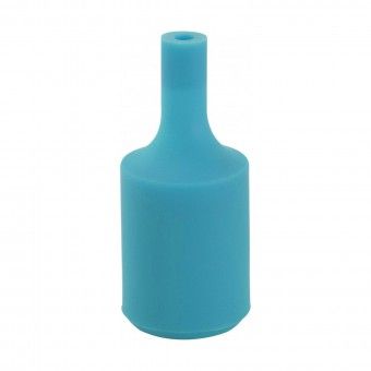 Casquilho Silicone para L�mpada E27 Azul Pav�o