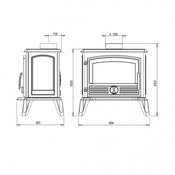 Salamandra a Lenha 6KW Samara Invicta